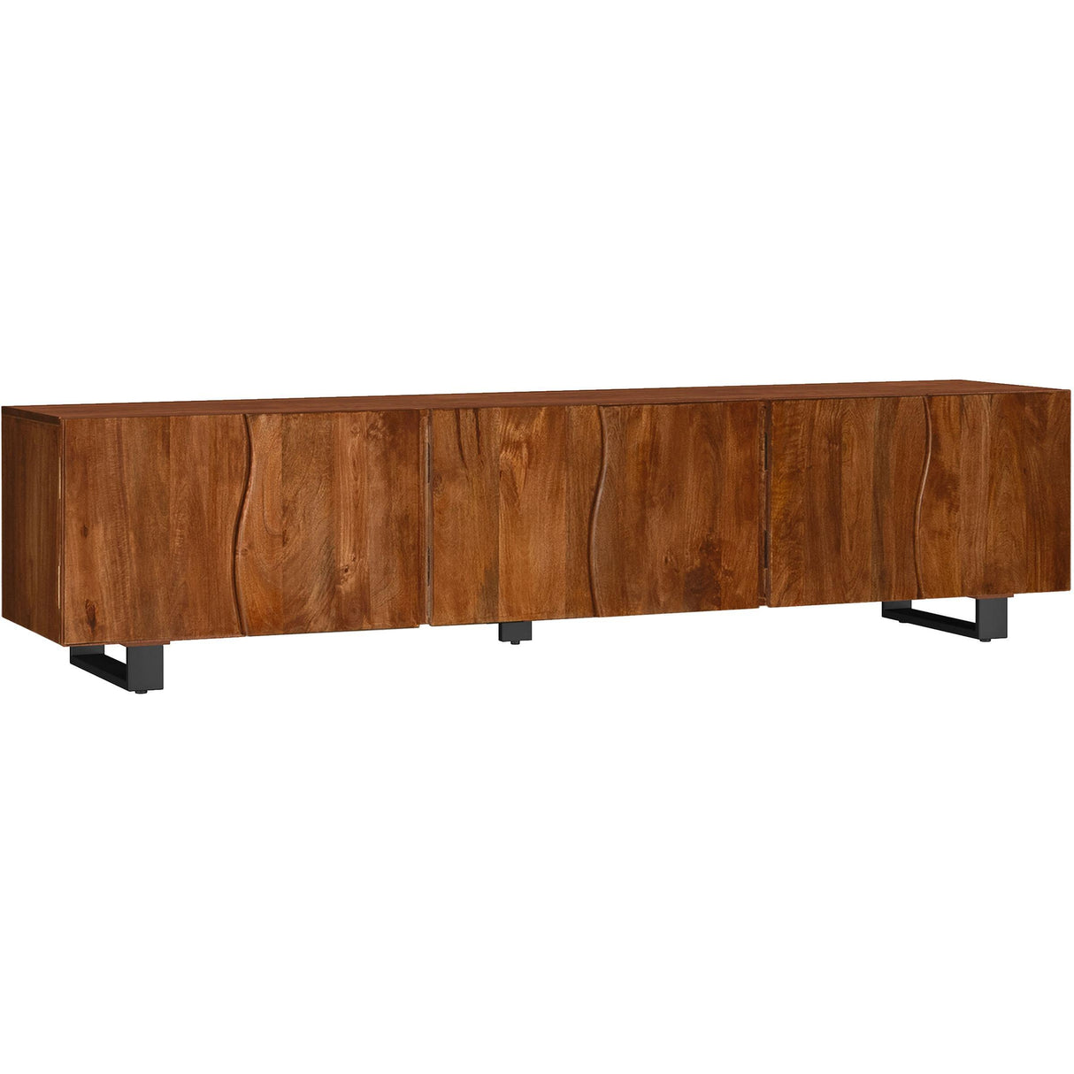  Coaster Furniture Trask 701790 86-inch Wood TV Stand Media Console - Mango Brown IMAGE 1