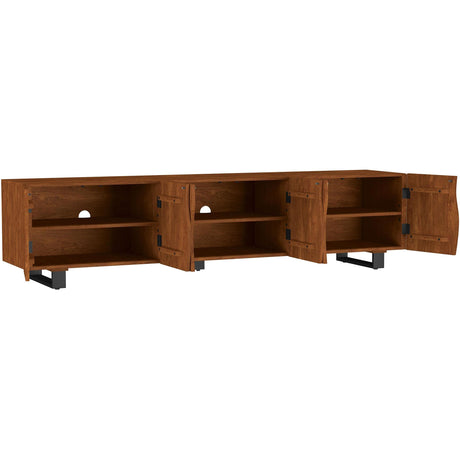  Coaster Furniture Trask 701790 86-inch Wood TV Stand Media Console - Mango Brown IMAGE 3