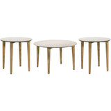  Coaster Furniture Aldis 703718-S3 3-piece Coffee and End Table Set - White IMAGE 1
