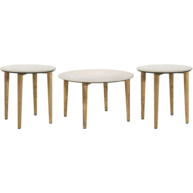  Coaster Furniture Aldis 703718-S3 3-piece Coffee and End Table Set - White IMAGE 1