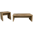  Coaster Furniture Lynette 704128-S2 2-piece Rectangular Coffee and End Table Set - Mango IMAGE 1