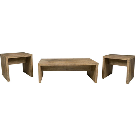  Coaster Furniture Lynette 704128-S3 3-piece Rectangular Coffee and End Table Set - Mango IMAGE 1