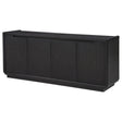  Coaster Furniture Leandro 704633 72-inch 4-door TV Stand Media Console - Burnished Black IMAGE 1