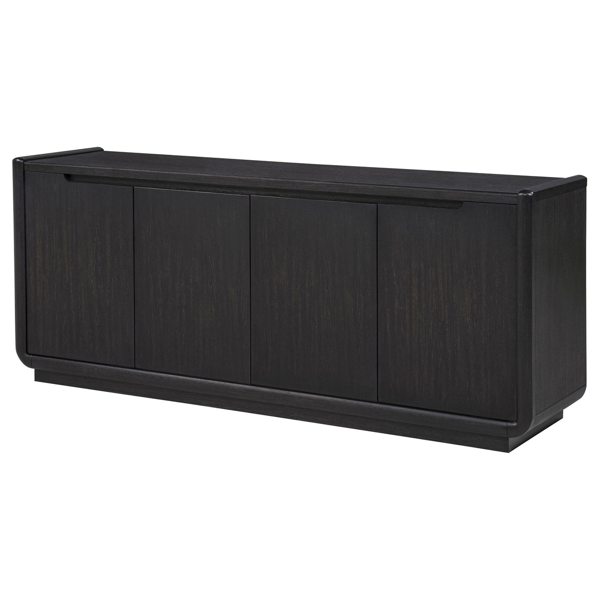  Coaster Furniture Leandro 704633 72-inch 4-door TV Stand Media Console - Burnished Black IMAGE 1