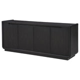 Coaster Furniture Leandro 704633 72-inch 4-door TV Stand Media Console - Burnished Black IMAGE 1
