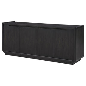  Coaster Furniture Leandro 704633 72-inch 4-door TV Stand Media Console - Burnished Black IMAGE 1