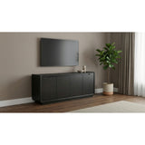  Coaster Furniture Leandro 704633 72-inch 4-door TV Stand Media Console - Burnished Black IMAGE 2