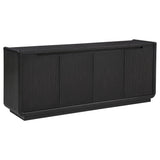  Coaster Furniture Leandro 704633 72-inch 4-door TV Stand Media Console - Burnished Black IMAGE 4