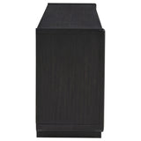 Coaster Furniture Leandro 704633 72-inch 4-door TV Stand Media Console - Burnished Black IMAGE 5