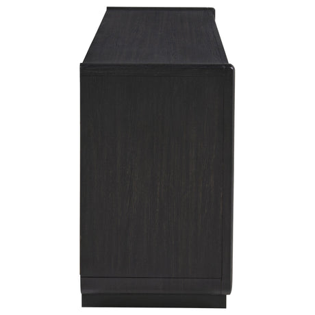  Coaster Furniture Leandro 704633 72-inch 4-door TV Stand Media Console - Burnished Black IMAGE 5