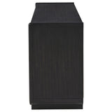  Coaster Furniture Leandro 704633 72-inch 4-door TV Stand Media Console - Burnished Black IMAGE 6