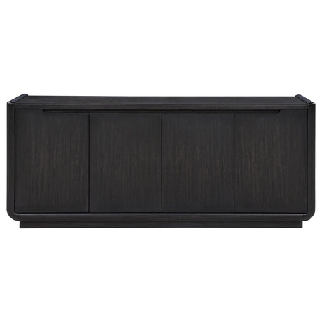  Coaster Furniture Leandro 704633 72-inch 4-door TV Stand Media Console - Burnished Black IMAGE 7