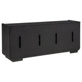  Coaster Furniture Leandro 704633 72-inch 4-door TV Stand Media Console - Burnished Black IMAGE 8