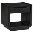  Coaster Furniture Leandro 704637 1-drawer Wood Occasional End Table - Burnished Black IMAGE 1