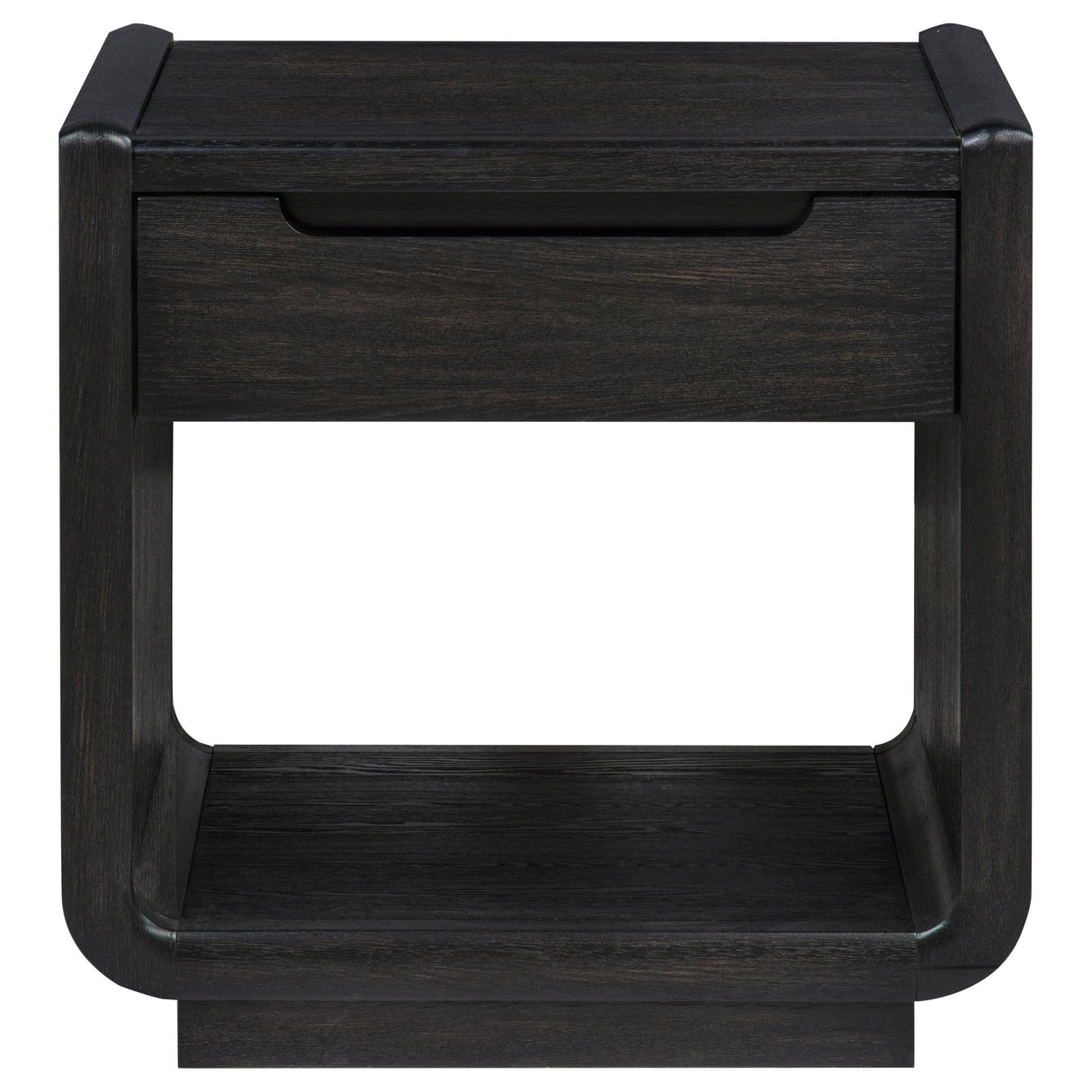  Coaster Furniture Leandro 704637 1-drawer Wood Occasional End Table - Burnished Black IMAGE 10