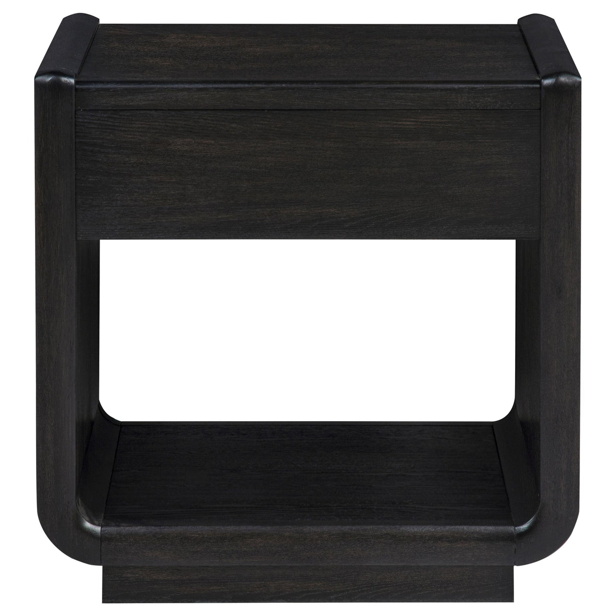  Coaster Furniture Leandro 704637 1-drawer Wood Occasional End Table - Burnished Black IMAGE 11