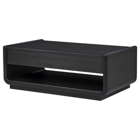  Coaster Furniture Leandro 704638 2-drawer Wood Coffee Table - Burnished Black IMAGE 1