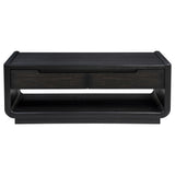  Coaster Furniture Leandro 704638 2-drawer Wood Coffee Table - Burnished Black IMAGE 13