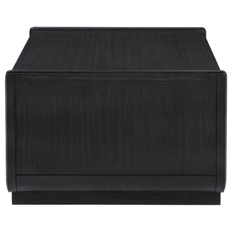  Coaster Furniture Leandro 704638 2-drawer Wood Coffee Table - Burnished Black IMAGE 5