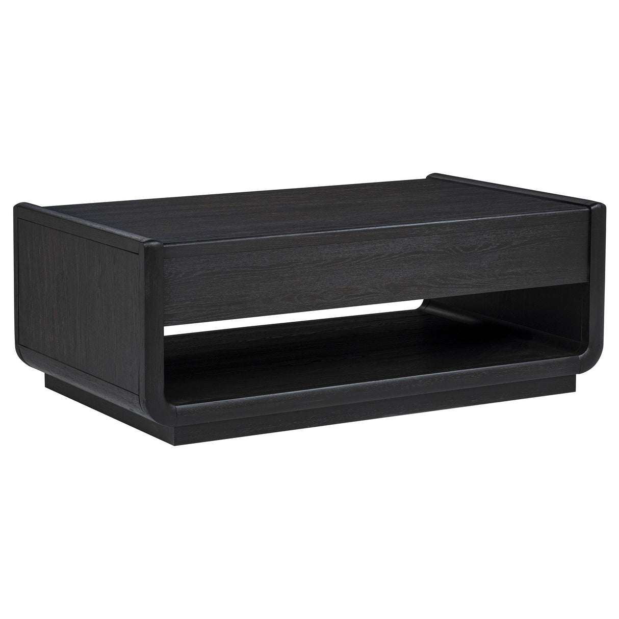  Coaster Furniture Leandro 704638 2-drawer Wood Coffee Table - Burnished Black IMAGE 7