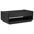  Coaster Furniture Leandro 704638-S2 2-piece Wood Coffee and End Table Set - Burnished Black IMAGE 1