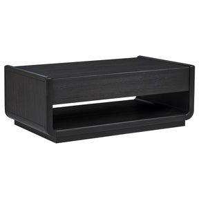 Coaster Furniture Leandro 704638-S2 2-piece Wood Coffee and End Table Set - Burnished Black IMAGE 1