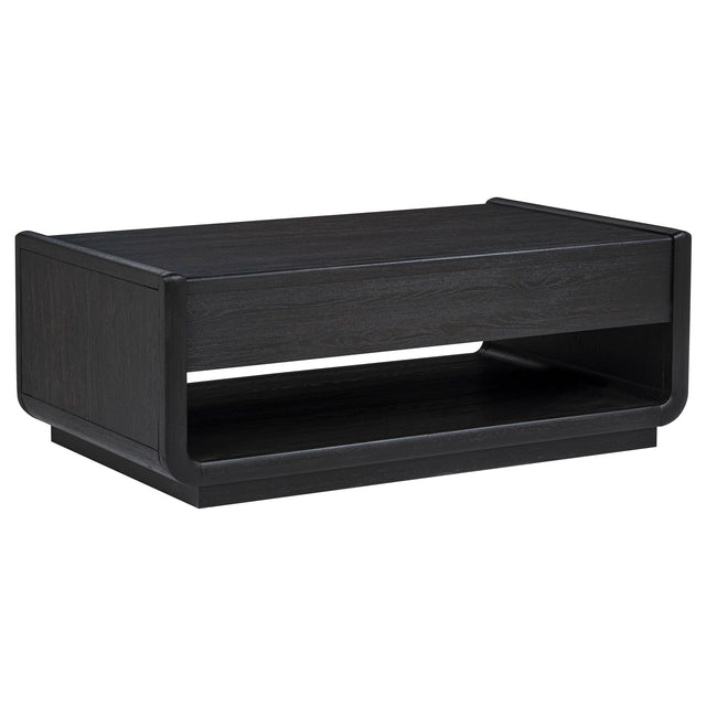  Coaster Furniture Leandro 704638-S2 2-piece Wood Coffee and End Table Set - Burnished Black IMAGE 1
