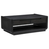  Coaster Furniture Leandro 704638-S2 2-piece Wood Coffee and End Table Set - Burnished Black IMAGE 10