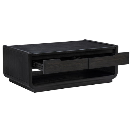  Coaster Furniture Leandro 704638-S2 2-piece Wood Coffee and End Table Set - Burnished Black IMAGE 12