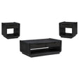  Coaster Furniture Leandro 704638-S3 3-piece Wood Coffee and End Table Set - Burnished Black IMAGE 1