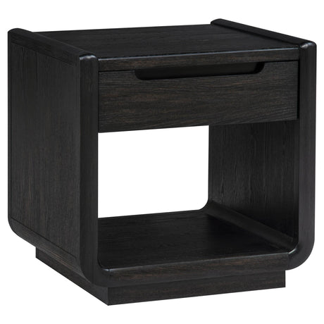  Coaster Furniture Leandro 704638-S3 3-piece Wood Coffee and End Table Set - Burnished Black IMAGE 5