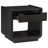  Coaster Furniture Leandro 704638-S3 3-piece Wood Coffee and End Table Set - Burnished Black IMAGE 7