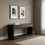  Coaster Furniture Leandro 704639 2-drawer Entryway Sofa Console Table - Burnished Black IMAGE 2