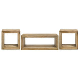  Coaster Furniture Benton 704838-S3 3-piece Solid Mango Coffee and End Table Set - Natural IMAGE 1