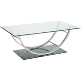  Coaster Furniture Danville 704988-S2 2-piece Glass Top Coffee and End Table Set - Chrome IMAGE 6