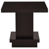  Coaster Furniture Reston 705168-S2 2-piece Square Coffee and End Table Set - Cappuccino IMAGE 4