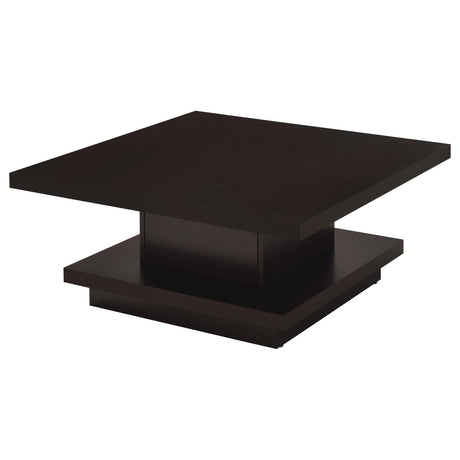  Coaster Furniture Reston 705168-S2 2-piece Square Coffee and End Table Set - Cappuccino IMAGE 5