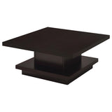  Coaster Furniture Reston 705168-S3 3-piece Square Coffee and End Table Set - Cappuccino IMAGE 5
