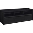  Coaster Furniture Rutland 705802 59-inch 3-drawer TV Stand Media Console - Black IMAGE 1