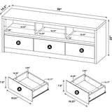  Coaster Furniture Rutland 705802 59-inch 3-drawer TV Stand Media Console - Black IMAGE 11