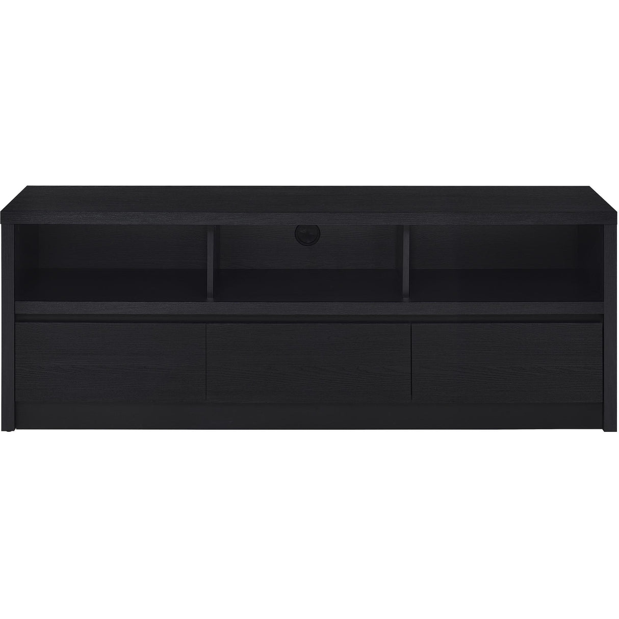  Coaster Furniture Rutland 705802 59-inch 3-drawer TV Stand Media Console - Black IMAGE 4