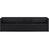  Coaster Furniture Rutland 705803 78-inch 3-drawer TV Stand Media Console - Black IMAGE 4