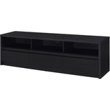  Coaster Furniture Rutland 705803 78-inch 3-drawer TV Stand Media Console - Black IMAGE 5