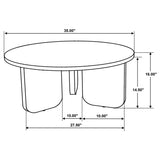 Coaster Furniture Jenna 706168-S2 2-piece Round Marble Top Coffee Table Set - Brown IMAGE 13