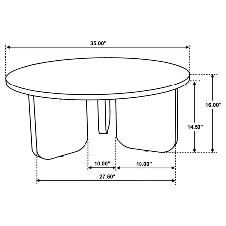  Coaster Furniture Jenna 706168-S2 2-piece Round Marble Top Coffee Table Set - Brown IMAGE 13