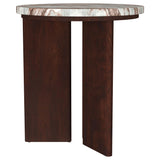  Coaster Furniture Jenna 706168-S2 2-piece Round Marble Top Coffee Table Set - Brown IMAGE 7