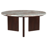  Coaster Furniture Jenna 706168-S3 3-piece Round Marble Top Coffee Table Set - Brown IMAGE 7
