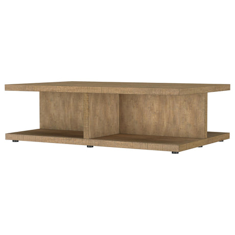  Coaster Furniture Cortona 706178 Square Engineered Wood Coffee Table - Mango IMAGE 4