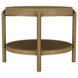  Coaster Furniture Arini 706187 Round Side Table With Storage Shelf - Sand Wash IMAGE 3