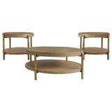  Coaster Furniture Arini 706188-S3 3-piece Round Coffee and End Table Set - Sand Wash IMAGE 1